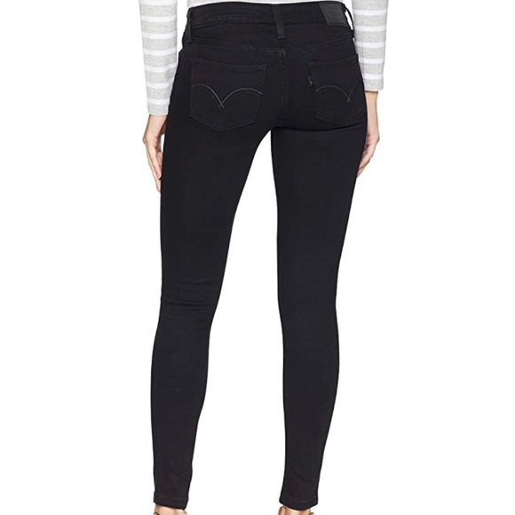 Levi's 535 Black Super Skinny Distressed Jeans - Picture 9 of 9